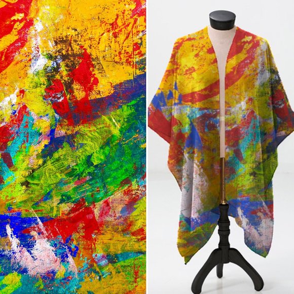 NWT Sheer Wrap, Sherwood Forest by Noora Elkoussy for Shop Vida - Picture 5 of 7